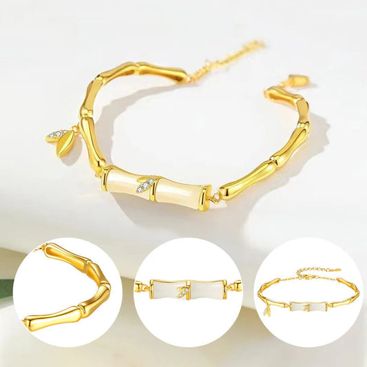 【🎁Božićna ponuda🎄】Ženska narukvica od bambusa s lančićem