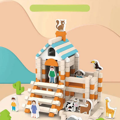 【🎁Božićna ponuda🎄】Edukativne drvene građevne kocke