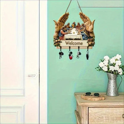 【🎁Božićna ponuda🎄】Zidni ukrasni drveni držač za ključeve – ručno izrađen s majstorskom pažnjom i tradicijom stolarskog zanata