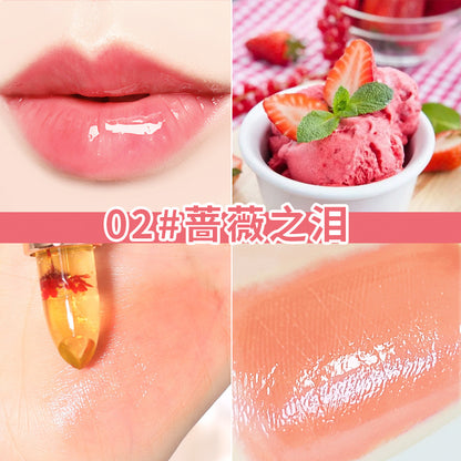 【🎁Božićna ponuda🎄】Ruž za usne s kristalnim želeom i cvijetom koji mijenja boju