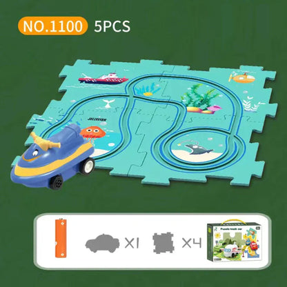 【🎁Božićna ponuda🎄】Dječji edukativni set za igru s automobilima i slagalicama