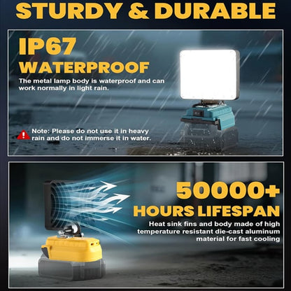 ⚡ Bežična LED radna lampa 3000LM s priključcima za punjenje