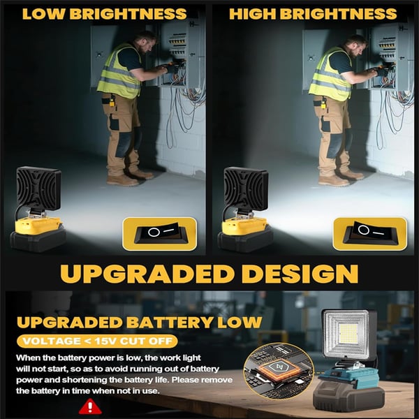 ⚡ Bežična LED radna lampa 3000LM s priključcima za punjenje