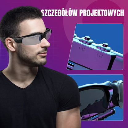 Bezprzewodowe sportowe okulary Bluetooth z polaryzacją