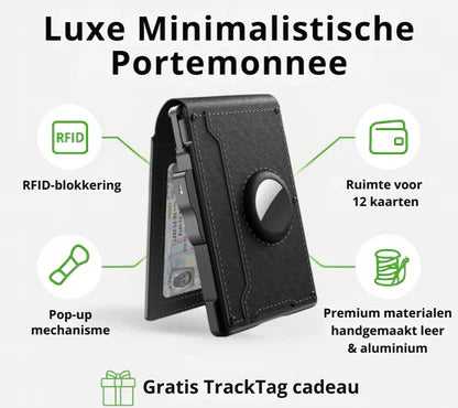 【🎁Božićna ponuda🎄】Muški novčanik s RFID blokiranjem i utorom za AirTag – Ručno izrađen kožni novčanik s držačem za kartice za brzi pristup i velikim kapacitetom