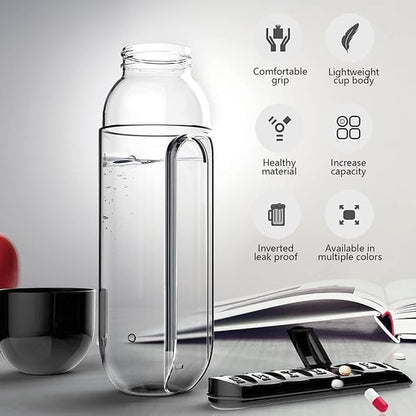 （🔥Kupi 1 dobi 1 gratis🔥）Boca za vodu dva u jednom, čaša za vodu, kutija za tablete za 7 dana, 7 rešetki, vanjska, prijenosna, višenamjenska