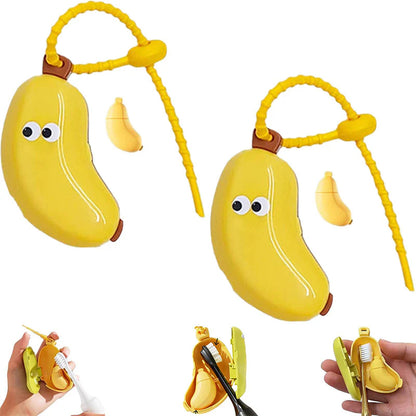 ? Banana-Shaped Portable Toothpaste Case – Dustproof, Breathable & Compact Design for Kids and Travel