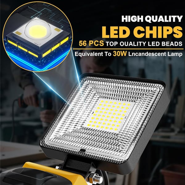 ⚡ Bežična LED radna lampa 3000LM s priključcima za punjenje