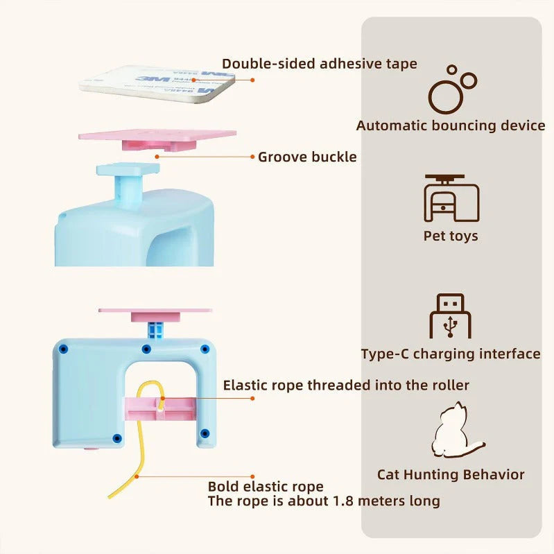 【🎁Božićna ponuda🎄】AutoBounce USB-C stropna mačka zadirkivač