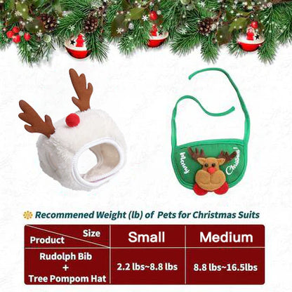 【🎁Božićna ponuda🎄】Slatki božićni kostimi i ukrasi za kućne ljubimce