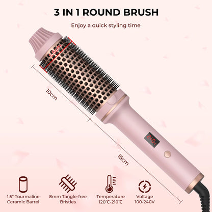 【🎁Božićna ponuda🎄】✨ 1.5” Electric Ceramic Hair Curling Brush ✨