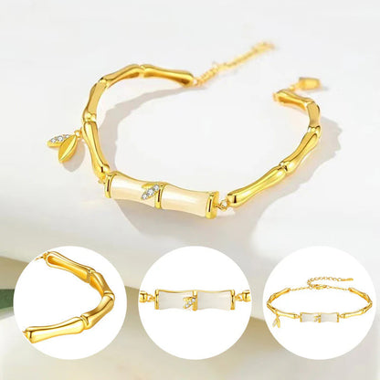 【🎁Božićna ponuda🎄】Ženska narukvica od bambusa s lančićem