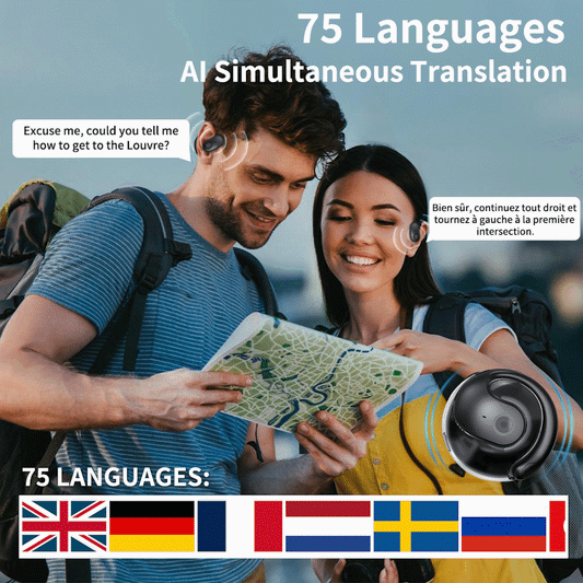 【🎁Božićna ponuda🎄】Bežične OWS Bluetooth 5.4 slušalice s AI prevođenjem (odgovaraju iOS i Android)