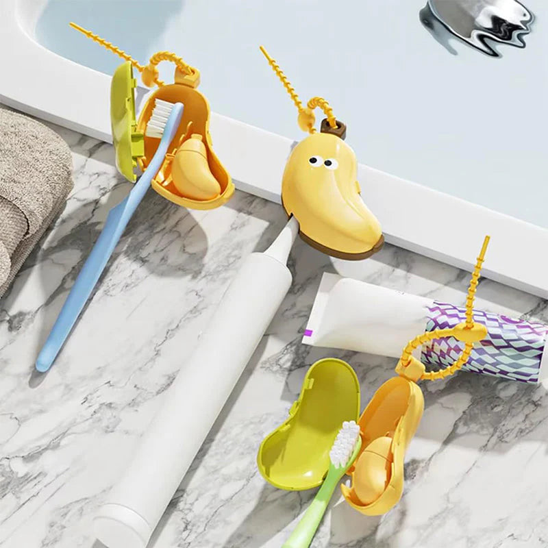 ? Banana-Shaped Portable Toothpaste Case – Dustproof, Breathable & Compact Design for Kids and Travel