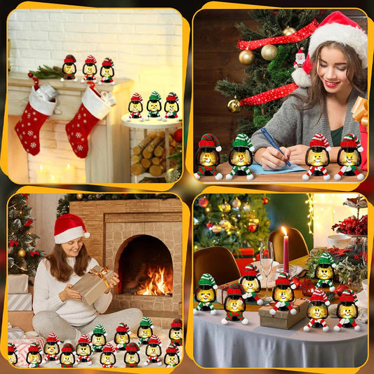 【🎁Božićna ponuda🎄】Božićni ukras Mini snjegović lampa sa šeširom i šalom