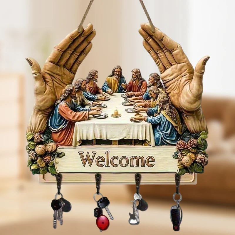 【🎁Božićna ponuda🎄】Zidni ukrasni drveni držač za ključeve – ručno izrađen s majstorskom pažnjom i tradicijom stolarskog zanata