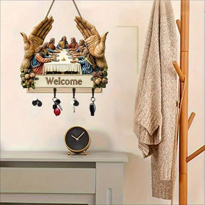 【🎁Božićna ponuda🎄】Zidni ukrasni drveni držač za ključeve – ručno izrađen s majstorskom pažnjom i tradicijom stolarskog zanata