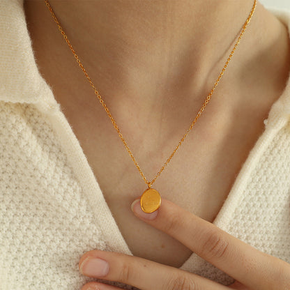 【🎁Božićna ponuda🎄】Unisex nepravilna ovalna ogrlica s privjeskom