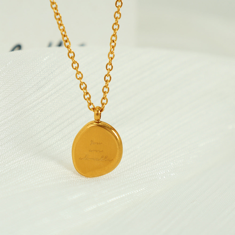 【🎁Božićna ponuda🎄】Unisex nepravilna ovalna ogrlica s privjeskom