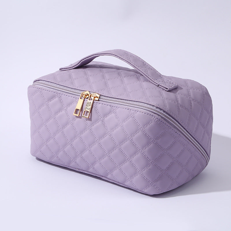 ✨ Ženska putna kozmetička torba – Vodootporna organizator za šminku od umjetne kože s dizajnom otvorenim za 180° i velikim kapacitetom