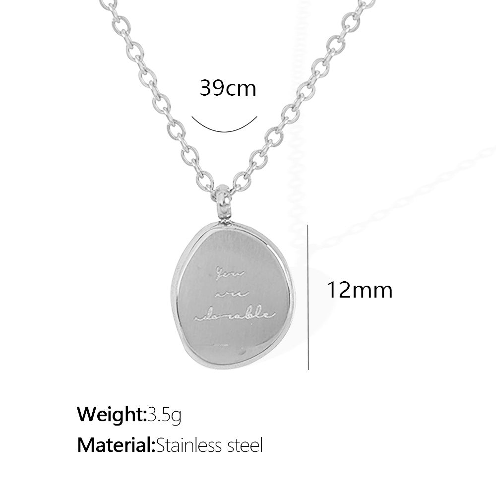 【🎁Božićna ponuda🎄】Unisex nepravilna ovalna ogrlica s privjeskom