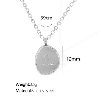 【🎁Božićna ponuda🎄】Unisex nepravilna ovalna ogrlica s privjeskom