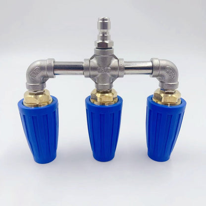 【🎁Božićna ponuda🎄】Trostruki perač pod pritiskom, jednostavna instalacija, čišćenje, rotirajuća turbinska mlaznica, plava