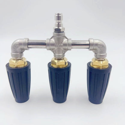 【🎁Božićna ponuda🎄】Trostruki perač pod pritiskom, jednostavna instalacija, čišćenje, rotirajuća turbinska mlaznica, plava