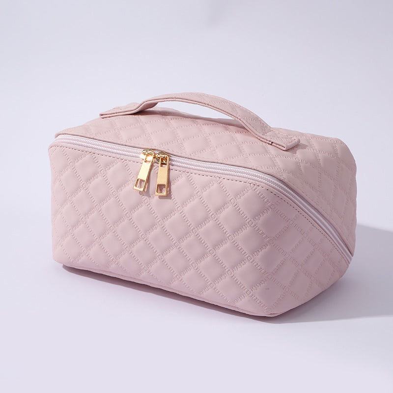 ✨ Ženska putna kozmetička torba – Vodootporna organizator za šminku od umjetne kože s dizajnom otvorenim za 180° i velikim kapacitetom