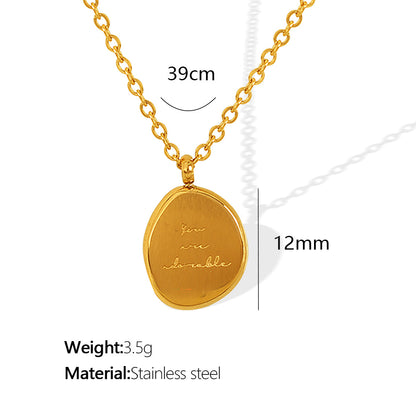 【🎁Božićna ponuda🎄】Unisex nepravilna ovalna ogrlica s privjeskom