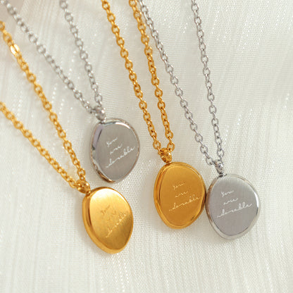 【🎁Božićna ponuda🎄】Unisex nepravilna ovalna ogrlica s privjeskom