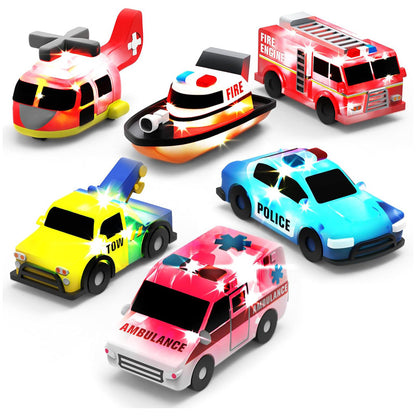 【🎁Vánoční nabídka🎄】🚒🚑 Set od 6 svijetlećih autića za hitne slučajeve! 🚓💦