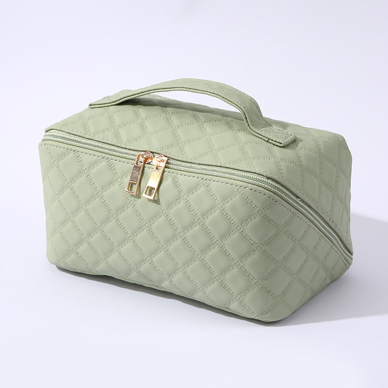 ✨ Ženska putna kozmetička torba – Vodootporna organizator za šminku od umjetne kože s dizajnom otvorenim za 180° i velikim kapacitetom