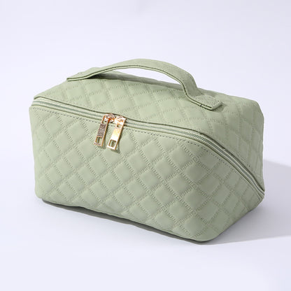 ✨ Ženska putna kozmetička torba – Vodootporna organizator za šminku od umjetne kože s dizajnom otvorenim za 180° i velikim kapacitetom