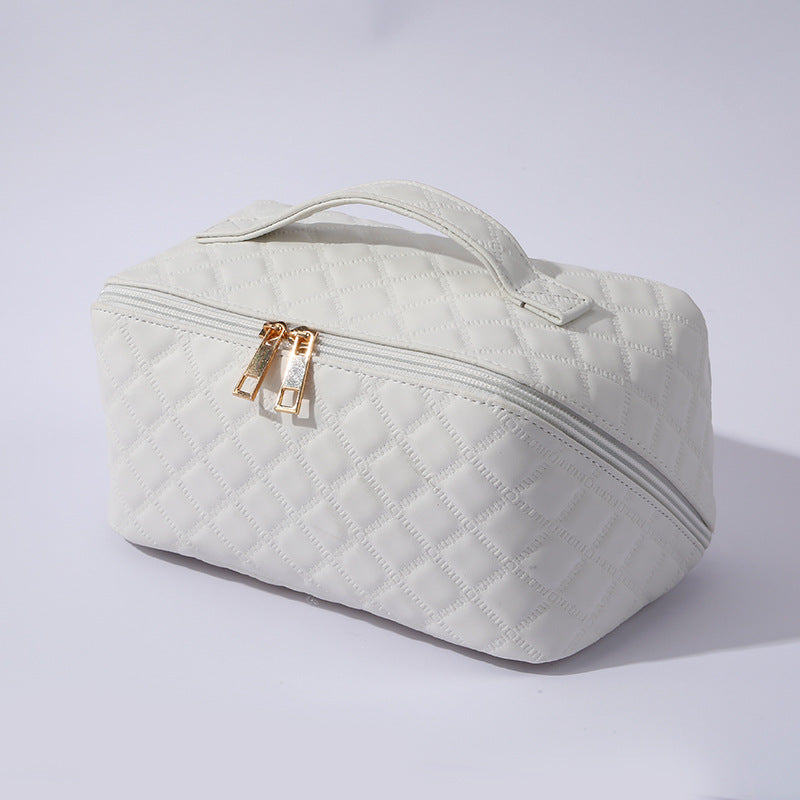 ✨ Ženska putna kozmetička torba – Vodootporna organizator za šminku od umjetne kože s dizajnom otvorenim za 180° i velikim kapacitetom