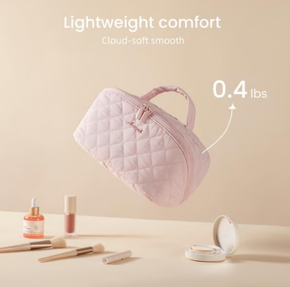 ✨ Ženska putna kozmetička torba – Vodootporna organizator za šminku od umjetne kože s dizajnom otvorenim za 180° i velikim kapacitetom