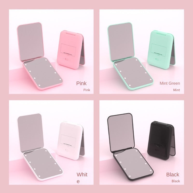 【🎁Božićna ponuda🎄】Mini ogledalo za šminkanje s LED osvjetljenjem – 2x uvećanje, kompaktno i sklopivo, vaš ultimativni pratitelj ljepote u pokretu!