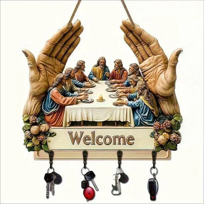 【🎁Božićna ponuda🎄】Zidni ukrasni drveni držač za ključeve – ručno izrađen s majstorskom pažnjom i tradicijom stolarskog zanata