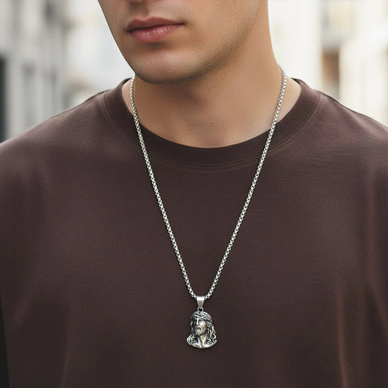 💫 Vjerska ogrlica s likom Isusa — nosi vjeru blizu srca