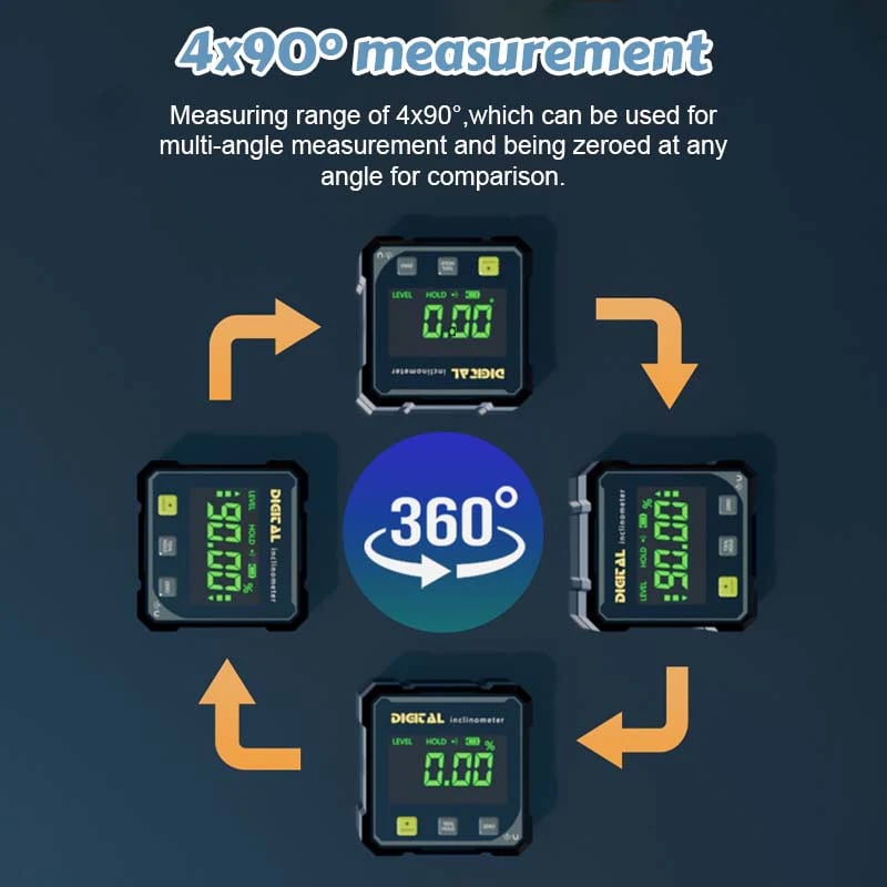 Elektronički digitalni alat za mjerenje kuta i libele