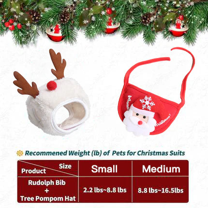 【🎁Božićna ponuda🎄】Slatki božićni kostimi i ukrasi za kućne ljubimce