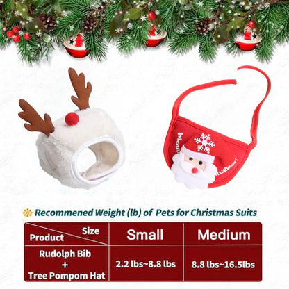 【🎁Božićna ponuda🎄】Slatki božićni kostimi i ukrasi za kućne ljubimce