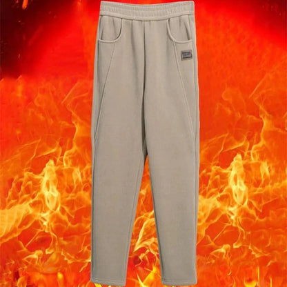 Tople hlače visokog struka s vunenom podstavom