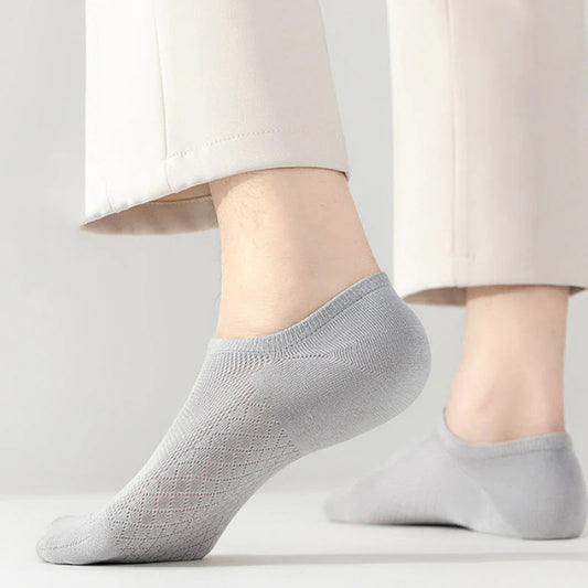 Muške mrežaste čarape u jednoj boji - prozračne i odvode vlagu（Pakiranje od 5 komada）