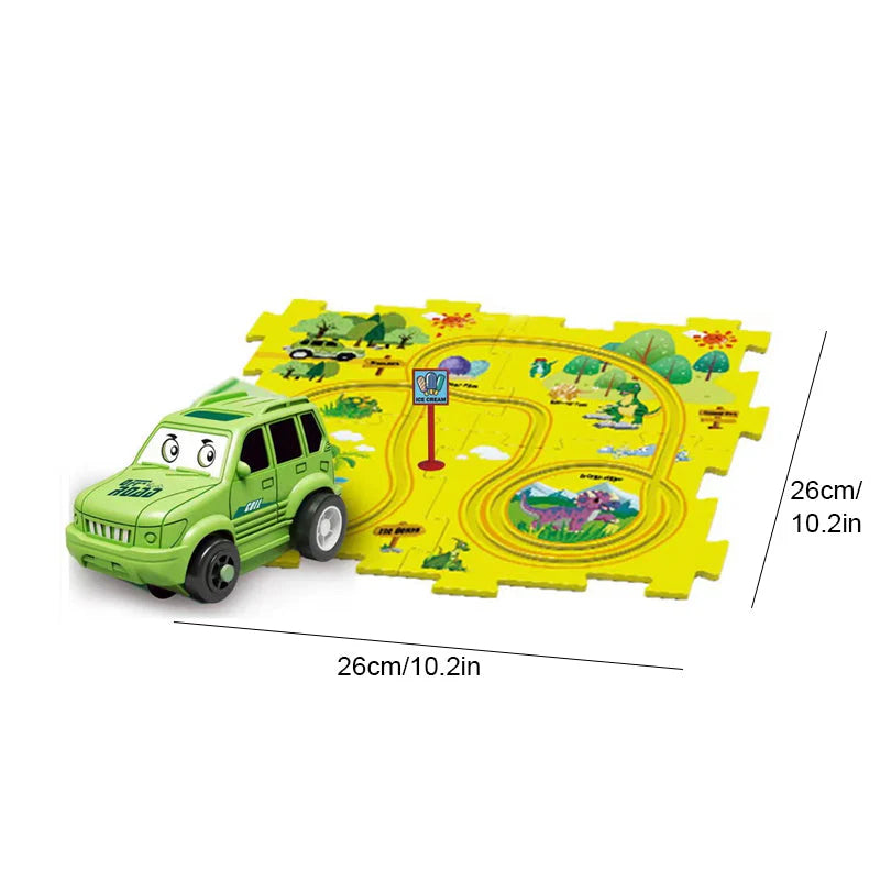 【🎁Božićna ponuda🎄】Dječji edukativni set za igru s automobilima i slagalicama