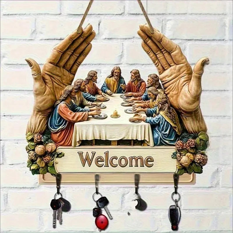 【🎁Božićna ponuda🎄】Zidni ukrasni drveni držač za ključeve – ručno izrađen s majstorskom pažnjom i tradicijom stolarskog zanata