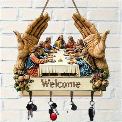 【🎁Božićna ponuda🎄】Zidni ukrasni drveni držač za ključeve – ručno izrađen s majstorskom pažnjom i tradicijom stolarskog zanata