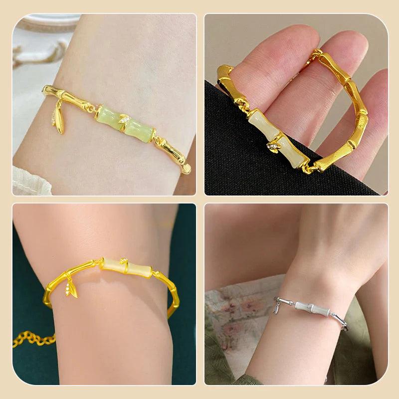 【🎁Božićna ponuda🎄】Ženska narukvica od bambusa s lančićem