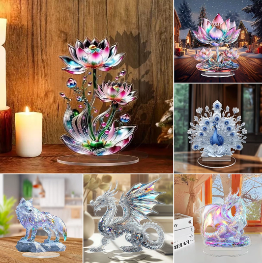 【🎁Božićna ponuda🎄】Šarene akrilne figure životinja za vaš stol（🔥Kupi 1 dobi 1 gratis🔥）