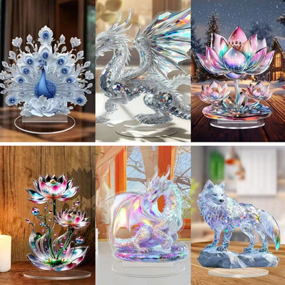 【🎁Božićna ponuda🎄】Šarene akrilne figure životinja za vaš stol（🔥Kupi 1 dobi 1 gratis🔥）